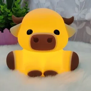 Highland cow silicone night light