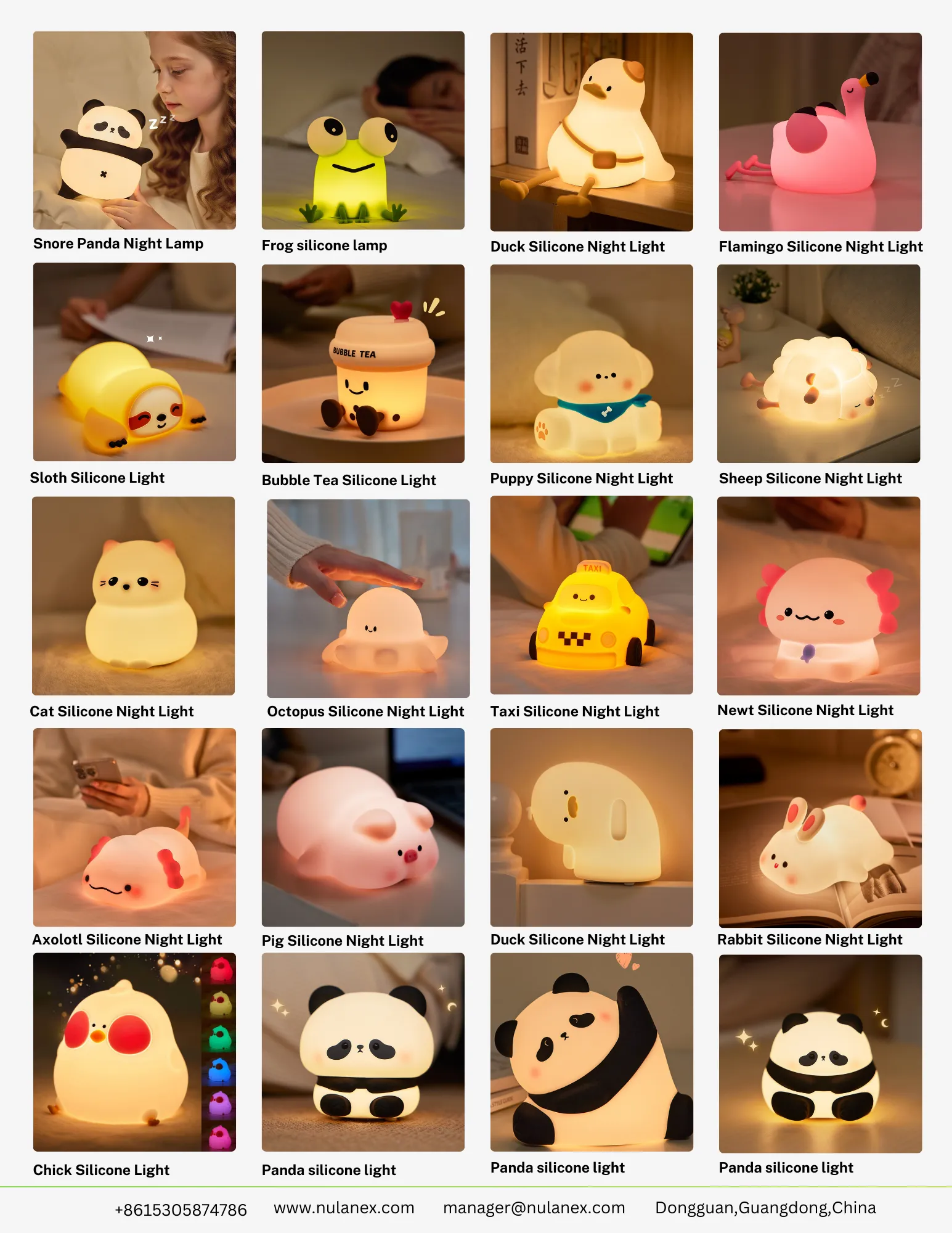 Tap silicone night lights