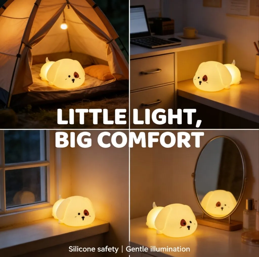 Tap control dog night light
