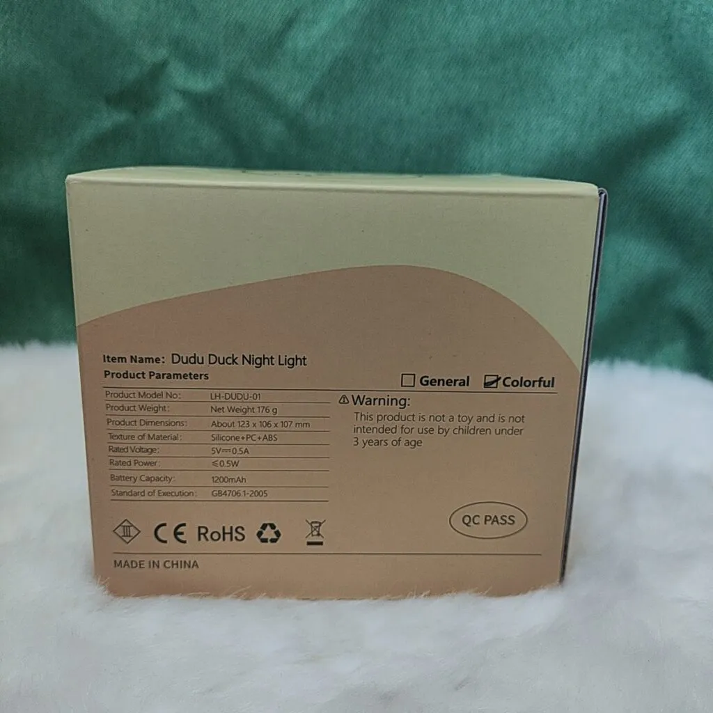 color changing silicone duck night light