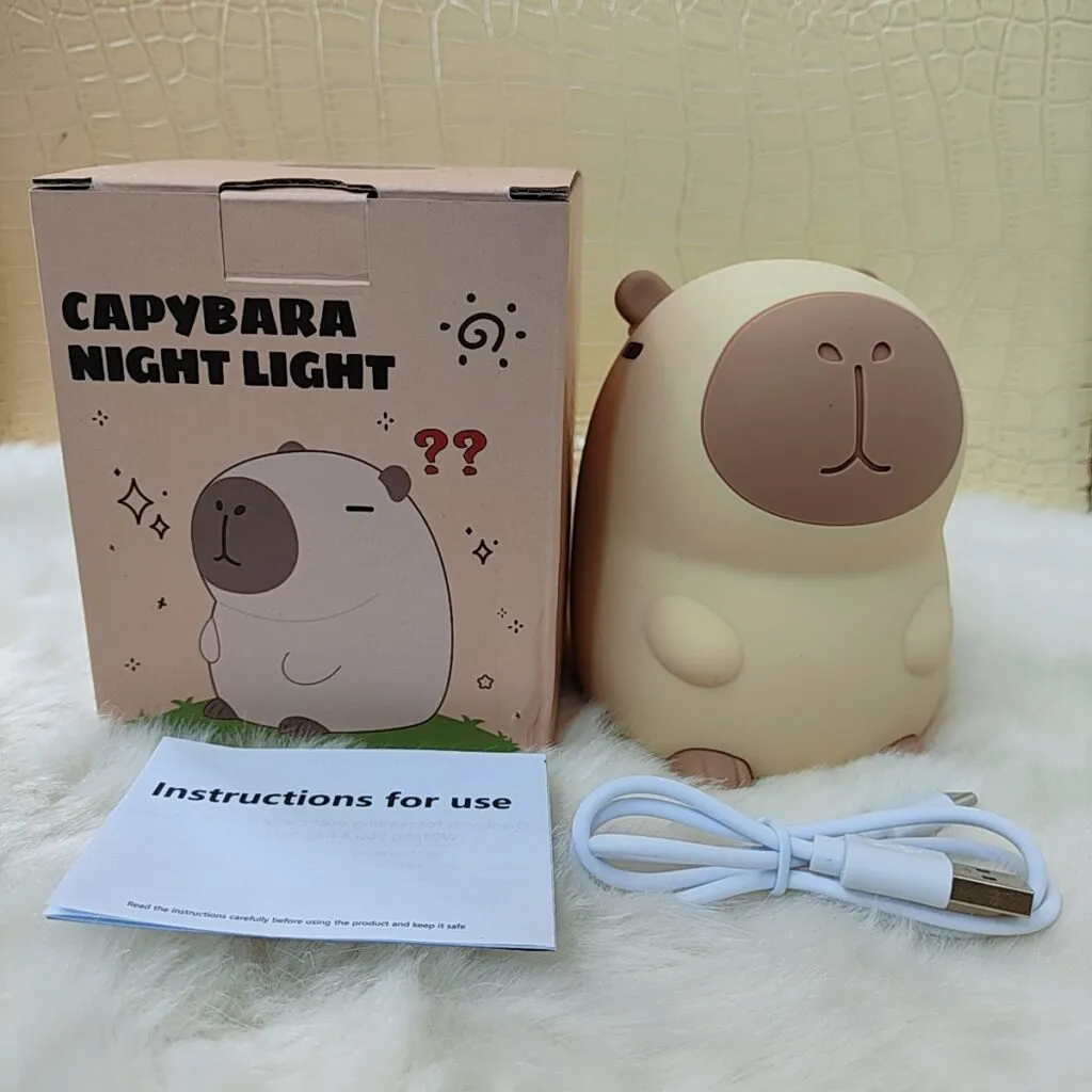 capybara silicone night light warm light