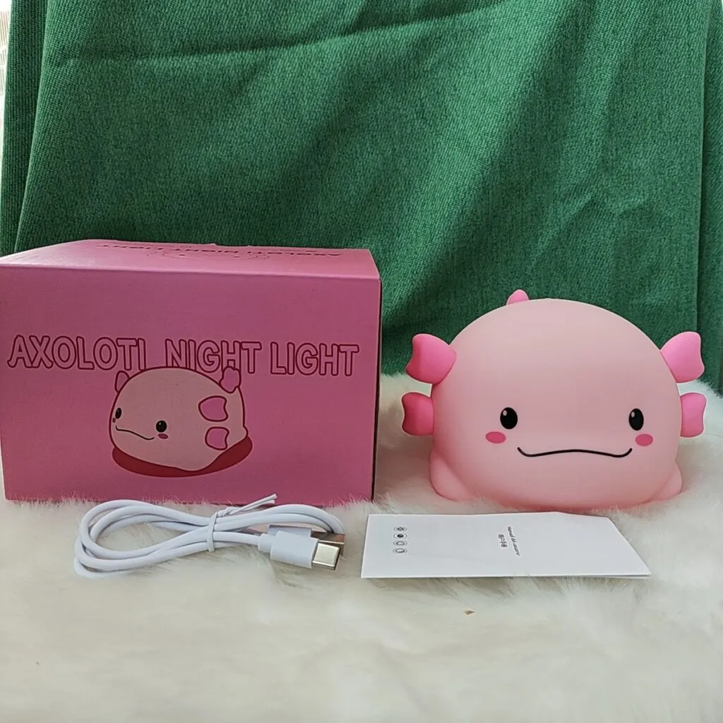 animal theme axolotl nursery night lamp