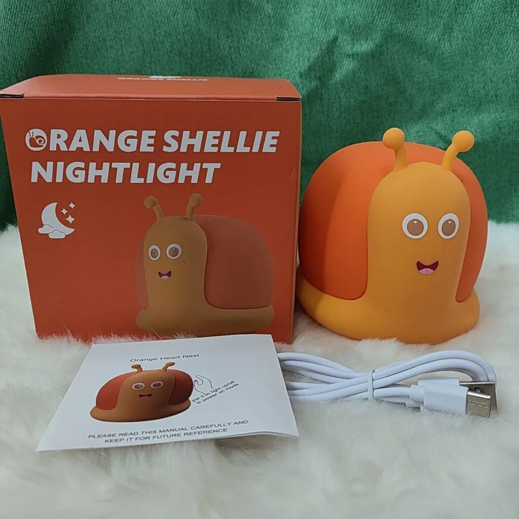 kids snail night light tap control function