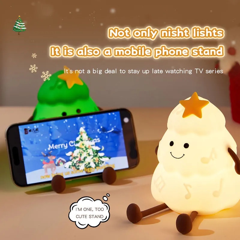 cute christmas bedside lamp for holiday decor