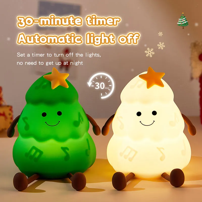 christmas tree silicone night light