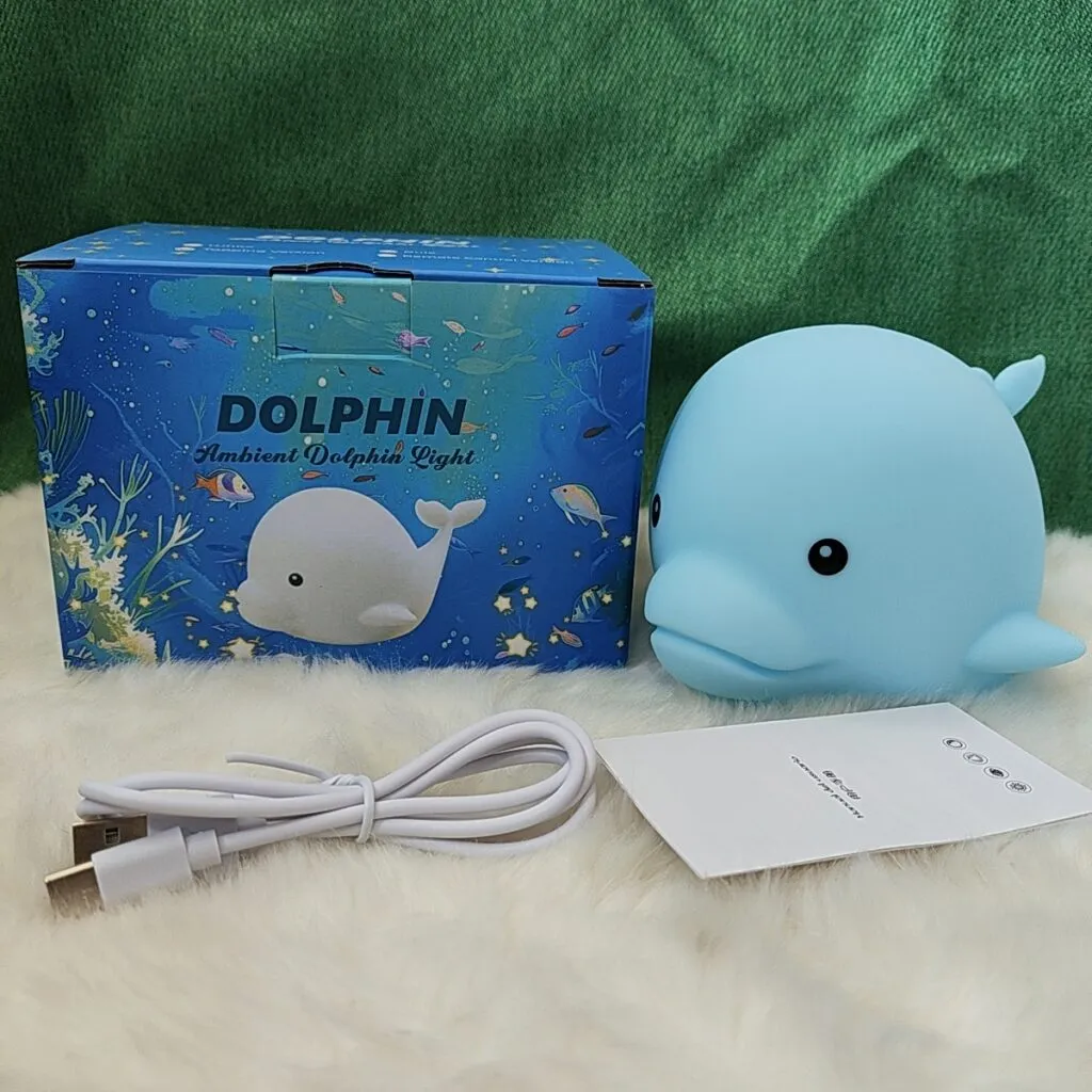 ocean theme dolphin nursery night lamp